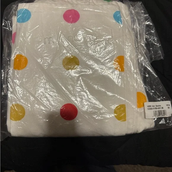 Mnml White and multi-coloured polka dot jeans 30 #polkadot - Picture 6 of 9